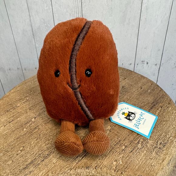 Jellycat COFFEE BEAN Jellycat Amuseables New FAST SHIP Authentic - Picture 2 of 8
